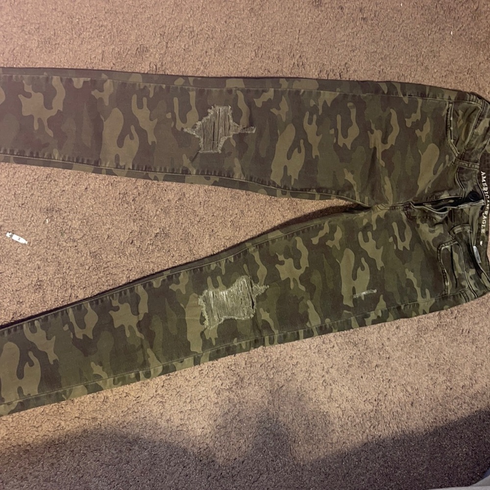 american eagle camo jeans size 8